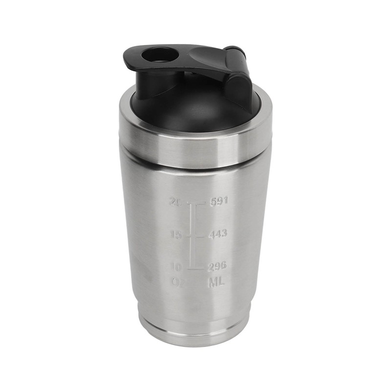 Shaker Bottle Stainless Steel Protein Shaker with Scales Portable Shaker