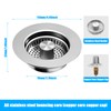 UZSUZZ Sink Plug with Stainless Steel Drain Strainer | Anti-Clogging