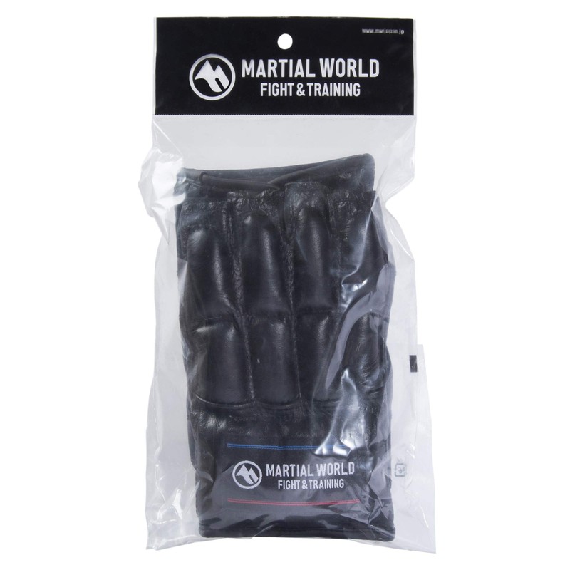 MARTIAL WORLD PG38-S-BK Knuckle-Shaped Finger Gloves, Open Finger, Black, S