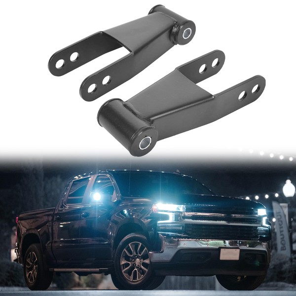 ECOTRIC 1"-2" Rear Drop Lowering Shackles Suspension Kit Compatible with