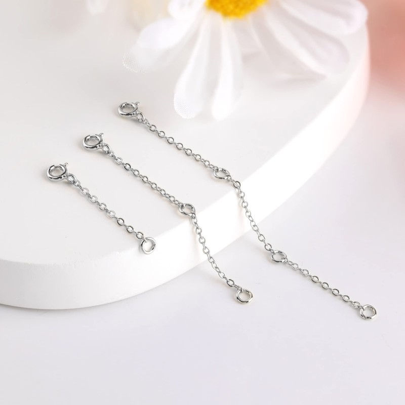 Bracelet Extender Durable White Gold Extenders for Necklace Bracelet Anklet