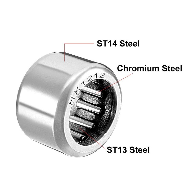 sourcing map HK1212 Drawn Shells Needle Bearings 12 mm Bore