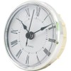 Wyjuan White Face Silver Tone Bezel 2.8Inch/70mm Clock Insert Round