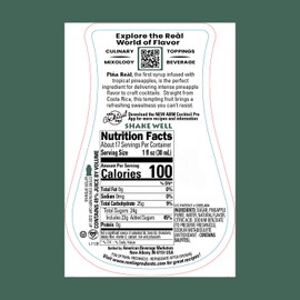 Piña Reàl Infused Exotics, Pineapple Puree Infused Syrup, 16.9 FL OZ Squeezable Bottle (Pack of 3)