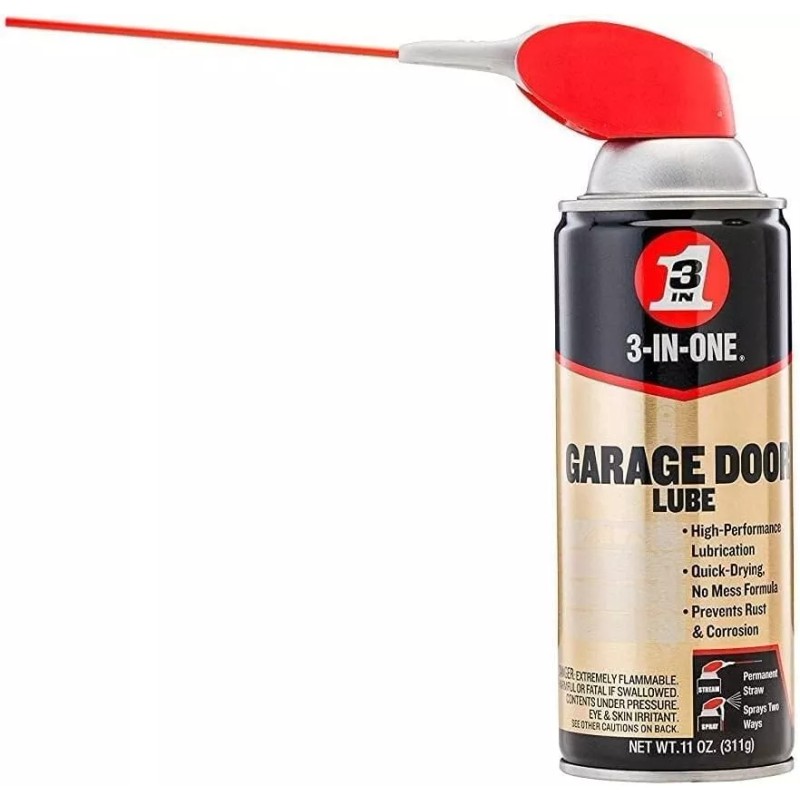 3-IN-ONE Professional Garage Door Lubricant with Smart Straw Sprays 2
