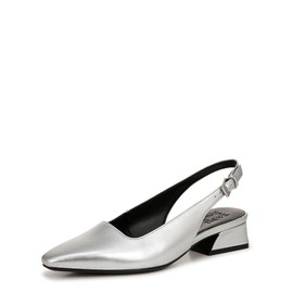 Naturalizer Womens Ginger Snip Toe Slingback Pump Silver Metallic 9 W