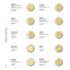 Lindner 1118-24 Illustrated Sheet for 2 Euro Commemorative Coins: Spain