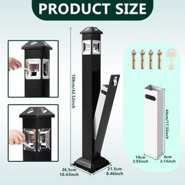 Colingmill Commercial Outdoor Trash Can Heavy-Duty Metal Waste Receptacle for Patios, Gardens, Hotels, Pubs & Offices