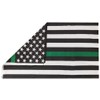 USA American 50 Star Thin Green Line 100D Woven Poly