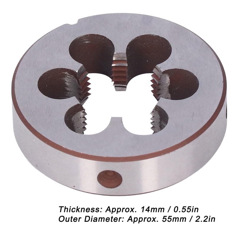 G5/8in Round Threading Die Alloy Steel Cylindrical Pipe Thread Repair