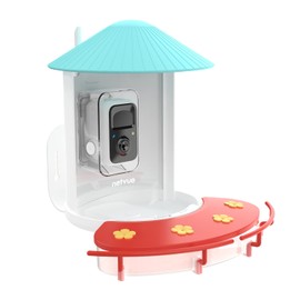 NETVUE Hummingbird Feeder Perch, Compatible with Birdfy, Attract Hummingbirds, 18.3 oz Capacity, 2 in 1 Bird Feeder, Ideal Gift for Hummingbird Lovers