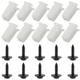 eMagTech 20x 6549354 90BG17K657AA Front Bumper Wing Screw Grommets & Screw Power Steering Pipes Compatible with Ford Fiesta ST150 Focus 98-2005