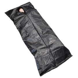 Crime Scene Black Body Bag - Movie Style - With Dramatic Center Zipper - Adult Size