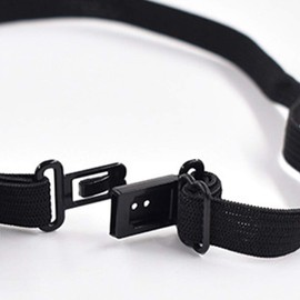 Gwxevce 10pcs DIY Accessories Bow Tie Adjustable Belt Elastic Strap Extender with Clip Black