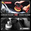 Cordless Car Buffer Polisher kit w/ 2x2000mAh 21V Batteries, 6