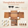 SMIRLY Charcuterie Boards Set, Large Cheese Board Set, Natural Walnut