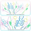 24 Pcs Crazy Straws,Silly Straws for Kids,Reusable Plastic Fun Straws,Reusable
