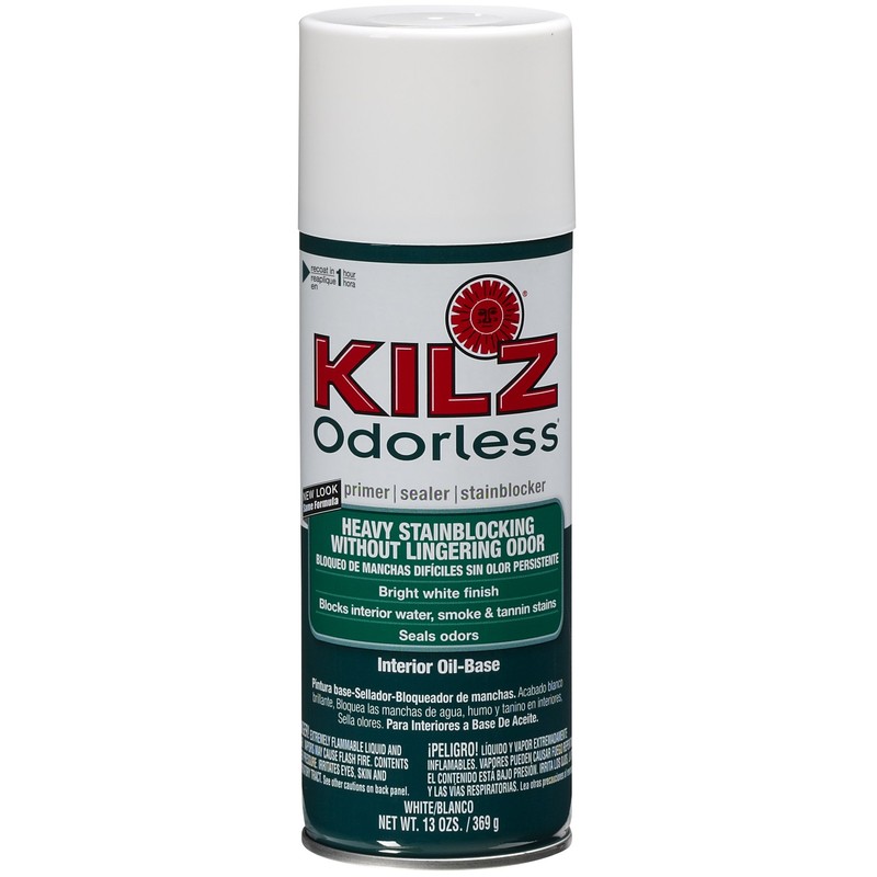Kilz 10444 Odorless Primer, White, 13-oz. Aerosol - Quantity 1