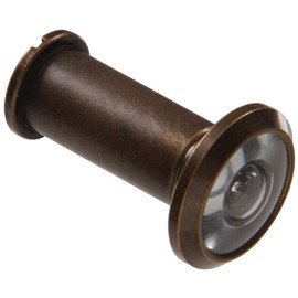 The Hillman Group The Hillman Group 852722 200 Degree Door Viewer - Solid Brass - Antique Brass Finish 1-Pack