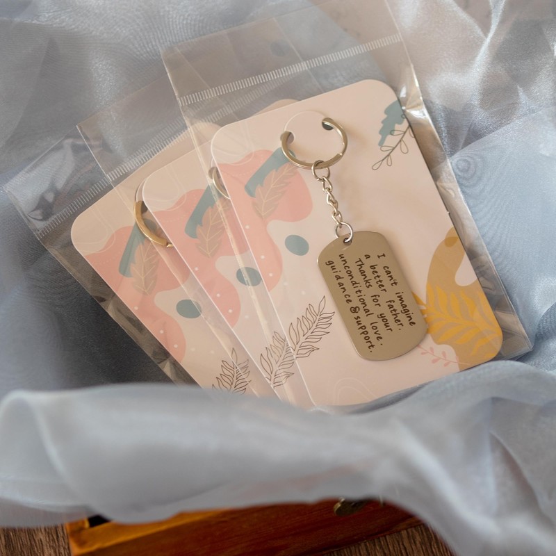 Temlum 100 Pcs Keychain Display Cards with Self-Sealing Bags, 3''