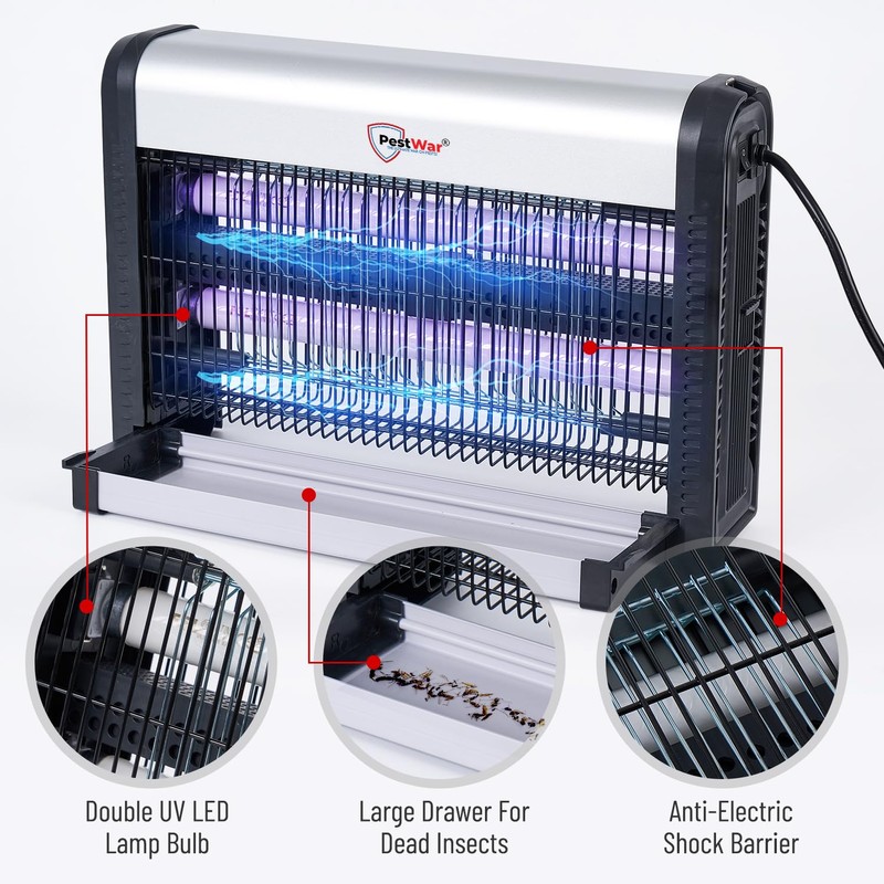 Advanced 2-in-1 Indoor Bug Zapper, Powerful 3500V Flying Insect Zapper,