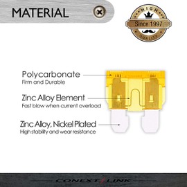 Conext Link 5 Amp ATC Fuse, 25 Pack, Zinc Plated Blade