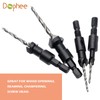 Dophee 4Pcs Countersink Drill Bit Set ustable 1/4inch Hex Shank