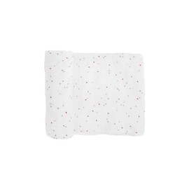 Little Unicorn – Dots Cotton Muslin Swaddle Blanket | Single | 100% Cotton | Super Soft | Newborns and Infants | Large 47” x 47” | Machine Washable