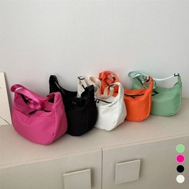 HL] Women's Mini Two-Pocket Sling Crossbody Hip Pack Bag Black/FREE