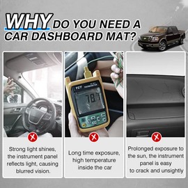 CARTIST Dash Cover for Ford F150 2004 2005 2006 2007 2008 / Lincoln Mark LT, Dashboard Cover for f150 Accessories, Felt Dash Mat Anti-Slip, Silicone Back