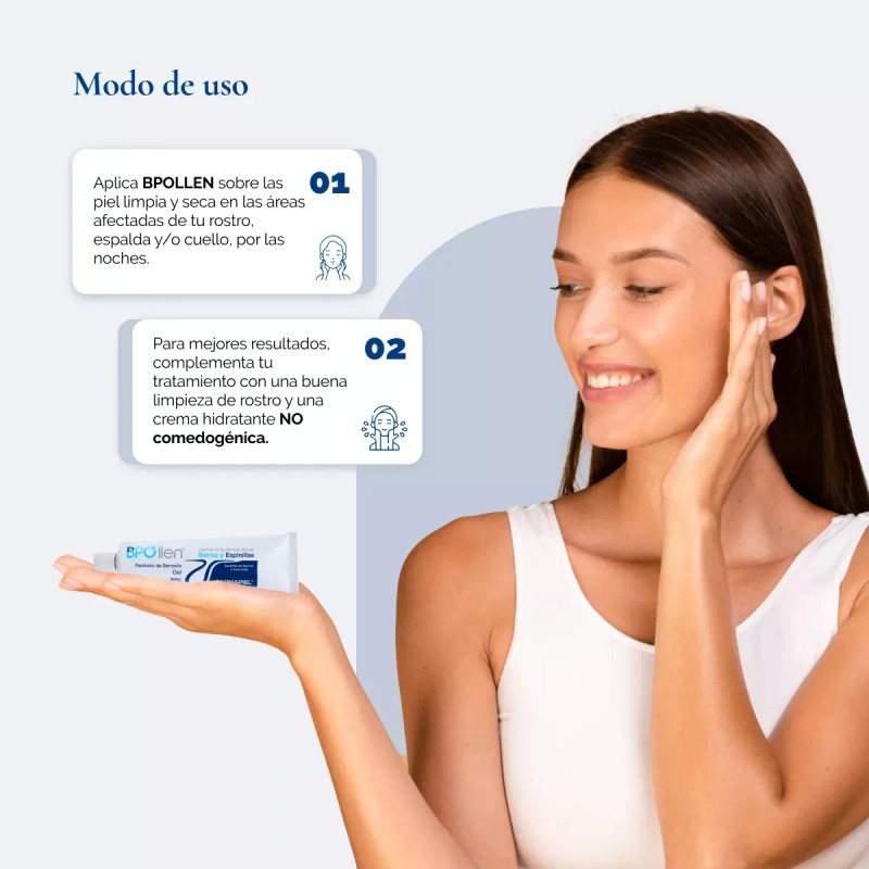 Bpollen Gel Antiacné Peróxido De Benzoílo 5.0% 60g Acneica