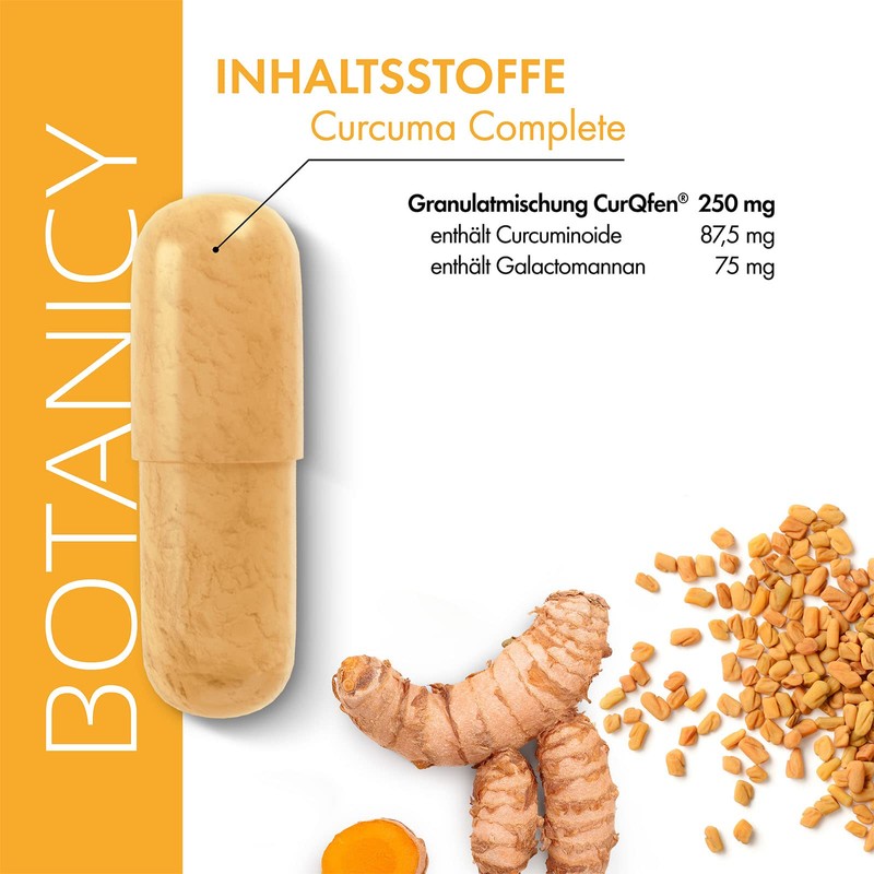 BOTANICY Curcuma Complete with Fenugreek - Contains 95% of all
