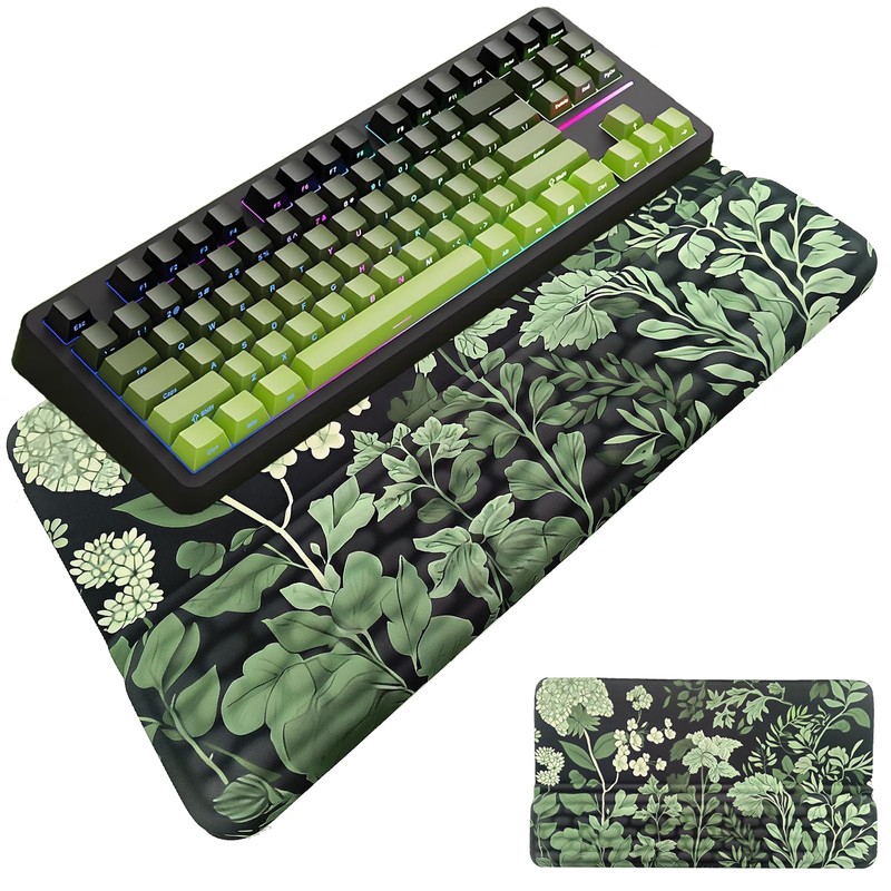 Computer Keyboard Stand Pad with Wrist Rest Easy Typing Sage