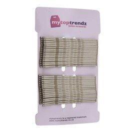 Mytoptrendz® Premium Extra Long Kirby Hair Grips 6.5cm - 32 Wavy Bobby Pins with Snag-Free Ball Tips, Strong Hold Hair Slides for Buns, Bridal Updos & Thick Hair - Light Blonde
