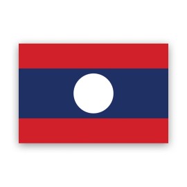 Darkside Ltd Laotian Flag Sticker Decal - Weatherproof - laos lao la - 4" x 2.67"
