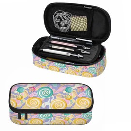 Xuwenz Lollipops Pencil Case Snacks Candies Colorful Cute Pencil Bag Pouch Box Organizer for College School Students Boy Girl