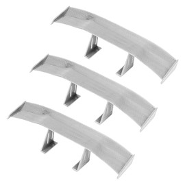 ZIMISI 3PCS Car Mini Spoiler Wing, 6.7 Inch Carbon Fiber Texture Auto Rear Tail Wing Without Perforation, Universal Cool Car Exterior Decoration Accessories for Men Women (Grey)