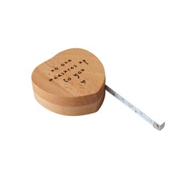 CGB Giftware | Send With Love 'No One Measures Up To You' Heart Tape Measure | Oak Tape Measure | Mother's Day | Father's Day | GB07652