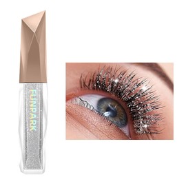 Máscara de pestañas con purpurina, lavable, para ojos, alargadora, voluminizadora, maquillaje brillante (Glitter01)
