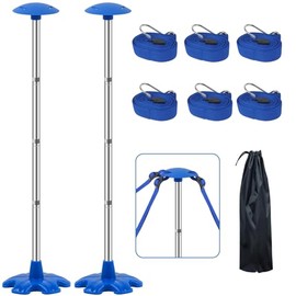 VEITHI - Paquete de 2 postes de soporte para cubierta de barco con base de goma antideslizante estable, sistema de soporte de cubierta de...