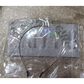 PQRUU Birthday Sash and Crown Girl Headband Tiara Rhinestone Happy Birthday Sash Glitter Silver Accessories Set Party Decorations Supplies Stuff Gifts for Girls Princess Queen Women Adult Woman