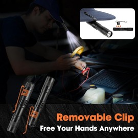 Tileon Mini Flashlight,3PCS Small Pen Light Flashlight with Clip,Waterproof Pocket LED Purse Light for Emergencies, Inspection(Battery Not Included)