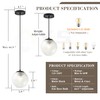 YSHomeStunn 6" Black Glass Globe Pendant Light 2 Pack Modern