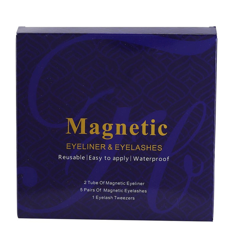5 Pairs False Eyelashes Magnetic Liquid EyelinerTweezers Set Eyelashes Makeup