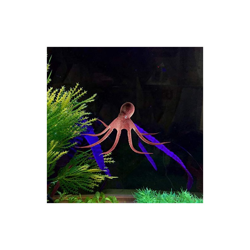 COMOK Lifelike Silicone Artificial Moving Floating Octopus Ornament with Suction