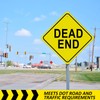 2 Pcs Dead End Sign 12"x 12" Aluminum Reflective Sign