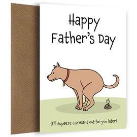 Happy Father's Day Card from Dog | Present from the Dog Father's Day Card for Him - Funny Cards from Dog to Dog Dad - Rude Adult Humour Cards for a Dog Owner