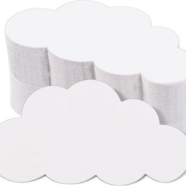 50Pcs Clouds Paper Cutouts, 4 Inch Paper Cloud Shapes Die Cut Double Sided, Classroom Decoration for Bulletin Board, Party Wall Decoration, School Craft Projects