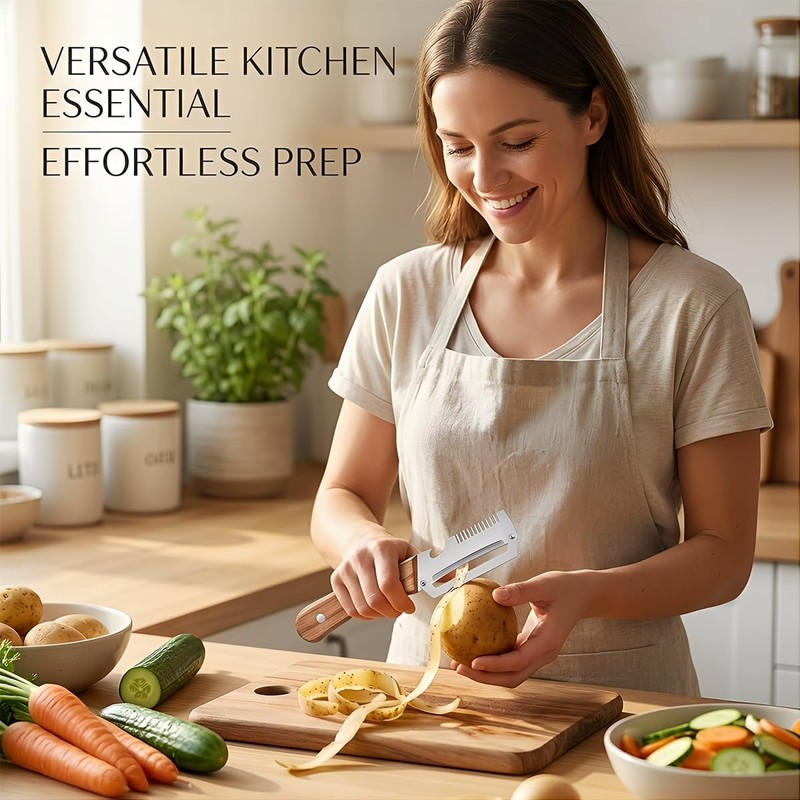 2 Pack Multifunctional Vegetable Peeler, 3-in-1 Peelers For Kitchen with