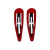7cm Large Red Bendies Sleepies Snap Clips Hair Clips Slides
